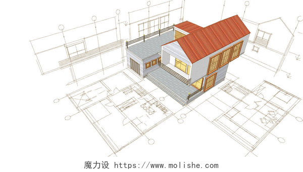 房屋建造的3D模型图解房屋建筑工程3D图解